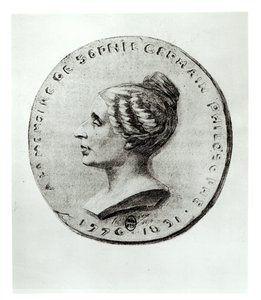 Medalje forestillende Sophie Germain (1776-1831) af French School