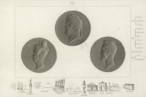 Medallion of Louis Philippe I of France  af French School
