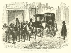 Møde mellem Napoleon og Maria Louisa (gravering) af French School