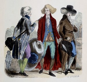 Herretøj i Paris i 1787. af French School