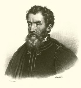 Michelangelo, portræt (gravering) af French School