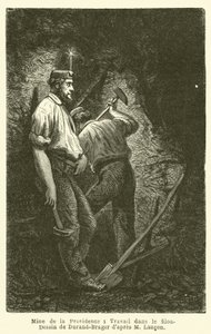 Forsynets mine, arbejde i sømmen (gravering) af French School
