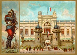 Krigsministeriet, Paris (chromolitho) af French School