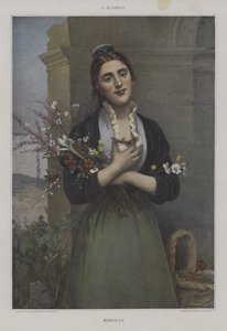 Mireille (farve litho) af French School