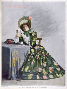 Mlle Mily-Meyer i rollen som Mlle Le Normand, 1899 (typogravure) af French School