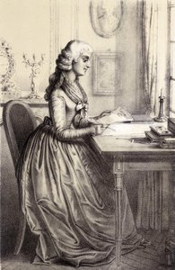 Mme Roland (1754 - 1793) - i "Historical Gallery of the French Revolution" af Alber Maurin af French School