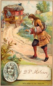 Moliere, fransk dramatiker (chromolitho) af French School
