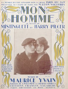 Mon Homme, cover af partitur af sang af Mistinguett og Harry Pilcer, 1920 af French School