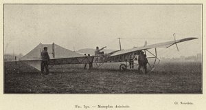Monoplan Antoinette (gravering) af French School