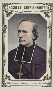 Monsignor Darboy, ærkebiskop af Paris (farvet foto) af French School