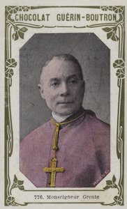 Monseigneur Grente (farvet foto) af French School