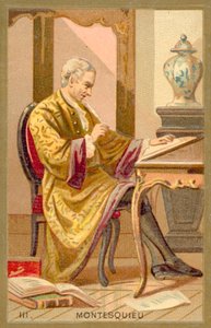 Montesquieu, fransk politisk filosof og forfatter (chromolitho) af French School