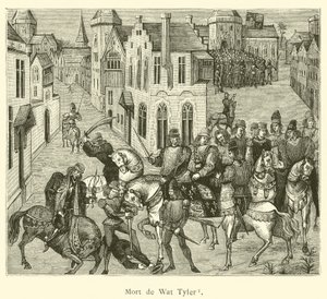 Mort de Wat Tyler (gravering) af French School