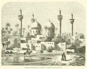 Moskee Imam-Moussa, en Bagdad (gravering) af French School