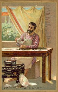 Perlemor (chromolitho) af French School