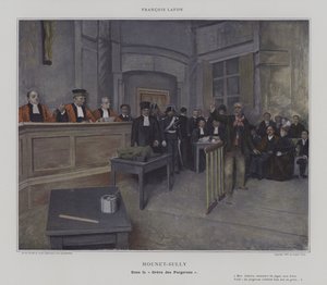 Mounet-Sully i "Greve des Forgerons" (farve litho) af French School