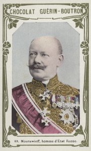 Mouravieff, russisk statsmand (farvet foto) af French School