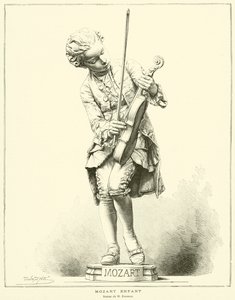 Mozart barn, Statue af M Barrias (gravering) af French School