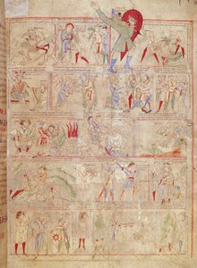 Ms.1215 t.3 fol. 13r Scener fra Davids liv, fra Etienne Hardings bibel