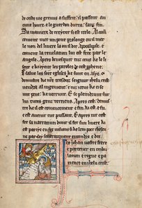 Ms65 f3r, Commentary on the Apocalypse of St John, slutningen af det 13. århundrede (pen & blæk og tempera på vellum) af French School