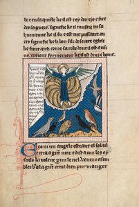 Ms65 f73r, Commentary on the Apocalypse of St John, slutningen af det 13. århundrede (pen & blæk og tempera på vellum) af French School