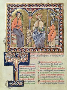 Ms 1041 f.1v Grammatik, dialekt og retorik fra Satyricon af Martianus Capella, ca. 1200 af French School