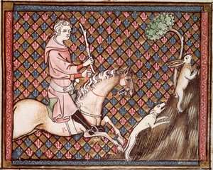 Ms 1044 fol.76 Jagtharer, fra Ovide Moralise skrevet af Chretien Legouais af French School