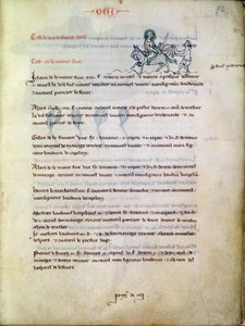 Ms 1175 f.92 St. Martin skærer sin kappe, fra Vieil Rentier dAudenarde, 1291-1302 af French School