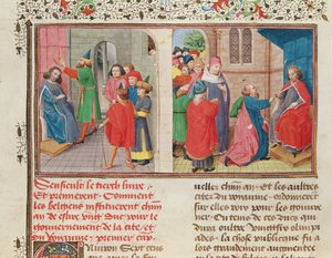 Ms 149 t.1 fol.108v Hvordan belgierne vælger en hertug, fra Histoire des Nobles Princes de Hainaut, af Jacques de Guise af French School