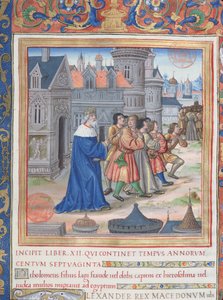 Fru 1581 f. 228 Illustration fra bog XII (Fra Alexander den Stores død til Judas Maccabaeus