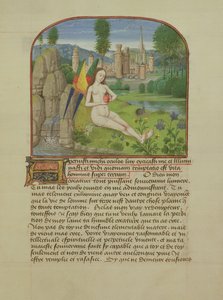 Ms 165 fol.31r Sjælen sidder ved en strøm, fra lInstruction dun Jeune Prince af Rene dAnjou, c.1465-68 af French School