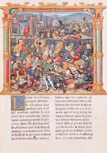Ms 18 fol.150r Slaget ved Nancy i 1477, fra Memoires de Philippe de Commines af French School