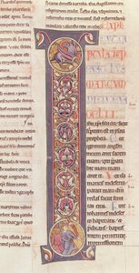 Ms 2 fol.175 t.2 Markusevangeliet, fra Bibelen om klosteret Saint-Andre aux-Bois af French School