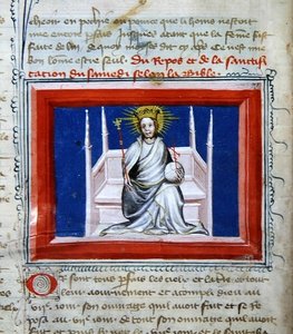 Ms 314 Gud i Majestæt, fra Bible des Grands Augustins af French School