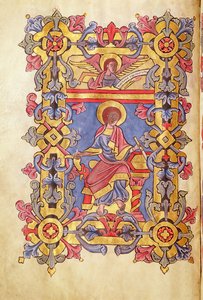 Ms 479 St. Matthew, fra Evangelierne fra Abbaye de Cysoing af French School
