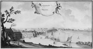 Ms 512 Saltlager i Nantes, 1723 (blyant og vask på papir) af French School
