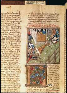 Ms 622 fol.221v Torturen af Brunhilda fra Des Hommes Illustres, c.1460
