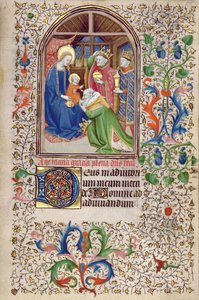 Ms 66 f.52r Tilbedelse af Magi, Amiens af French School