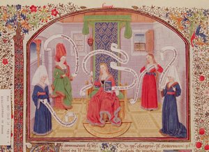 Ms 927 Fol.93v Teorien om intellektuelle dyder, fra etik, politik og økonomi af Aristoteles (384-322 f.Kr.) af French School