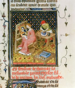 Fr 12420 fol.86r The Story of Thamyris, fra `De Claris Mulieribus, fra Giovanni Boccaccios værker af French School