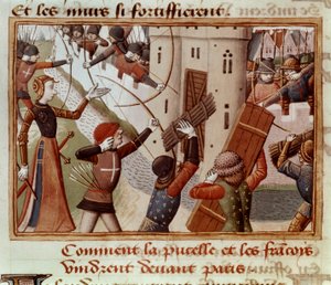 Ms Fr 5054 f.66v The Siege of Paris, October 1428, 