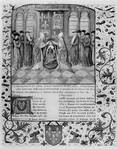 Fr 83 fol.205 Kroning af Henrik VI (1421-71) af French School