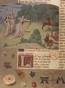 Ms Fr 9197 fol.140v Diana jagt, fra Livre des Eschecs D