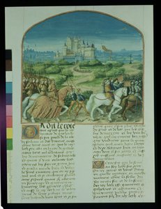Fr 91 Fol.81v Side fra The Story of Merlin af Robert de Boron, c.1482-89 af French School