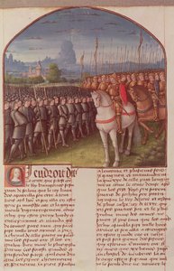 Fru Fr 91 Fol. 85 Side fra The Story of Merlin af Robert de Boron, c.1482-89 af French School