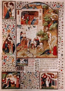 Ms Lat 17294 The Death of St. Edward the Confessor (1003-66) fra Breviary of the Duke of Bedford, c.1424-1435 (vellum) af French School