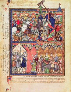 Ms M 638 f.10v Joshua, fra Morgan Picture Bible, c.1244-54 af French School