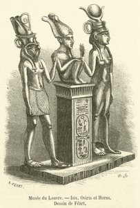 Louvre-museet, Isis, Osiris og Horus (gravering) af French School