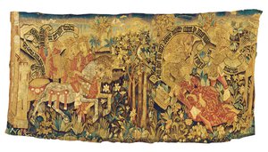 Mythological tapestry fragment, Strasbourg, c.1470-80dani af French School