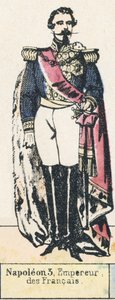 Napoleon 3, kejser, af franskmændene (farvet gravering) af French School